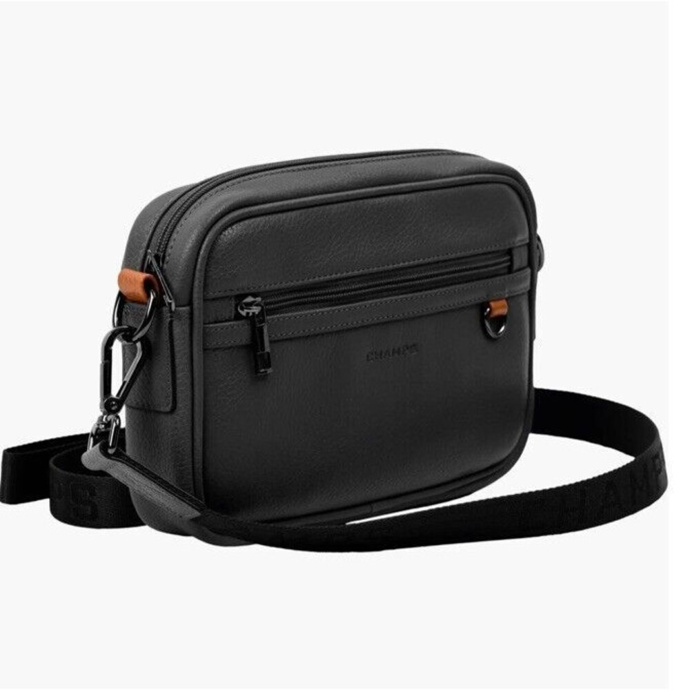 Champs Onyx Water Resistant Black Crossbody Bag NWT